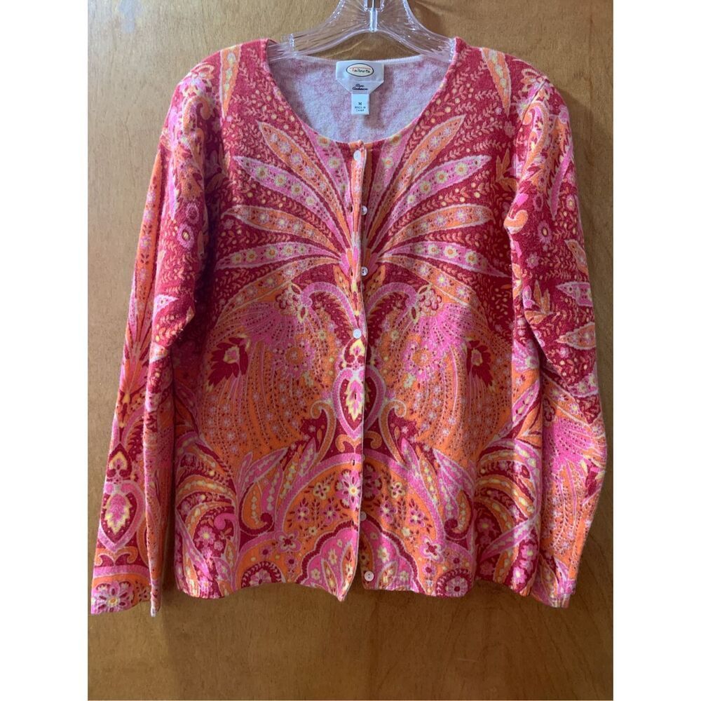 Cashmere Sweater Pink Orange #Talbot #vintage